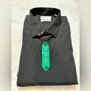Calvin Klein Men's black Dress Shirt